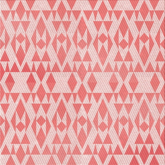Ahgly Company Machine Washable Indoor Square Transitional Red Area Rugs, 6' Square