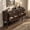 Espresso, variant on 47.8" Vintage Console Table with Solid Wood Legs, Entryway Sofa Table with 4 Drawers & Open Shelf for Living Room, Cherry