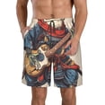 thumbnail image 1 of Fotbe Samurai Frog Guitar Trajes de Baño Estampados para Hombre, Shorts de Verano de Secado Rápido, Ropa de Playa, Bañadores-3X-Large, 1 of 6