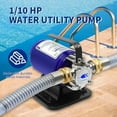 thumbnail image 2 of Water Transfer 115V 1/10HP Electric Utility Pump with Inline Hose Kit,360GPH Portable Pool Drain Self Priming Pump for Removing Water from Garden,Hot Tub,Heater,Rain Barrel, Aquariums, etc, 2 of 6
