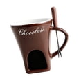 thumbnail image 1 of Taza para fondue, olla para dulces, olla para postres, olla para derretir chocolate, olla práctica para derretir mantequilla Marrón, 1 of 9