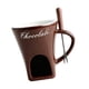 thumbnail image 1 of Taza de fondue de chocolate Calentador de fondue de cerámica Taza para derretir mantequilla con tenedor de cerámica Marrón, 1 of 9