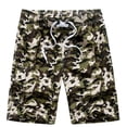 thumbnail image 2 of WREESH Men's Summer Beach Shorts Loose Swim Trunks Fashion Camouflage Print Swim Shorts Elastic Waistband Drawstring Shorts Casual Sports Shorts Olive Green, 2 of 8