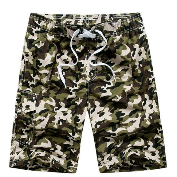 guisaled Mens Camo Swim Trunks 5 Inch Drawstring Elastic Waisted Quick Dry Board Shorts Hawaiian Beach Shorts Summer Oufits 2025 Valentine'S Day s