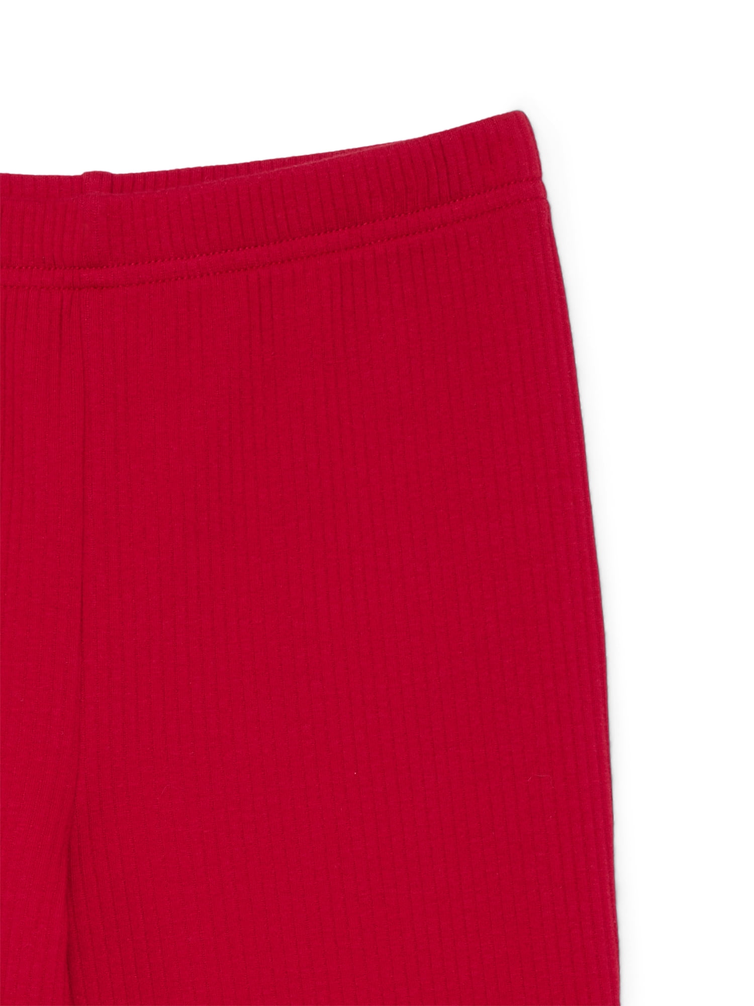 Wonder Nation Little Girls Ribbed Plush Flare Leggings, Sizes 4-10