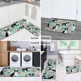 thumbnail image 5 of Green Boston Terrier and Flower Kitchen Rugs Sets Of 2,Anti Fatigue Kitchen Mat Rugs Non Slip Washable,Decorative Kitchen Floor Mats for Kitchen,Sink,Laundry,17"x30"+17"x47", 5 of 7
