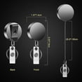 thumbnail image 2 of 2Pcs Heavy Duty Badge Reel, Retractable Badge Clip for Name Card, 2 of 5