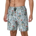 thumbnail image 1 of Lukts Winter Gnome And Snowman Print Mens Swim Trunks Swim Shorts Quick Dry Bathing Suits for Men Beach Shorts Mesh Lining Swimming Trunks ,Bathing Suit-3X-Large, 1 of 6