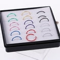thumbnail image 3 of 18pcs Seamless Open Nose Hoop Stainless Steel Body Jewelry 22G(0.6mm), 3 of 6