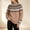 Brown, variant on Hueook Womens Turtleneck Sweater Fair Isle Pattern Knit Long Sleeve Pullover Casual Chunky Warm Winter Holiday Pink 2X