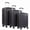 Black, variant on GIANNA Set of 3 Hardside Luggage, Expandable Rolling Luggage with TSA Lock and Spinner Wheels, Black