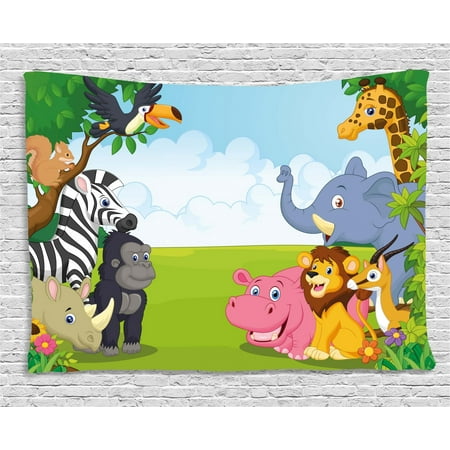 Kids Decor Tapestry Kids Decor Children Nursery Room Safari