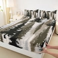 thumbnail image 3 of Homewish Brown Pine Tree Full Size Sheets, Vintage Western Countryside Bed Sheets, Teens Adult Men Sheet Sets, Ultra Soft Bedroom Decor, 4 Pieces, 3 of 7
