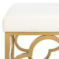 thumbnail image 6 of SAFAVIEH Fleur Modern Glam Rectangle Bench, Cream/Gold, 6 of 7