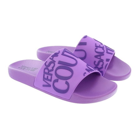 

Versace Jeans Couture Purple Signature Embossed Pool Slide-10 for womens
