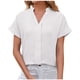 thumbnail image 2 of Fiudx Camisas de Mujer Blusa de Manga Corta con Cuello En V y Cuello En V para Mujer, Informal, a La Moda, 2 of 7