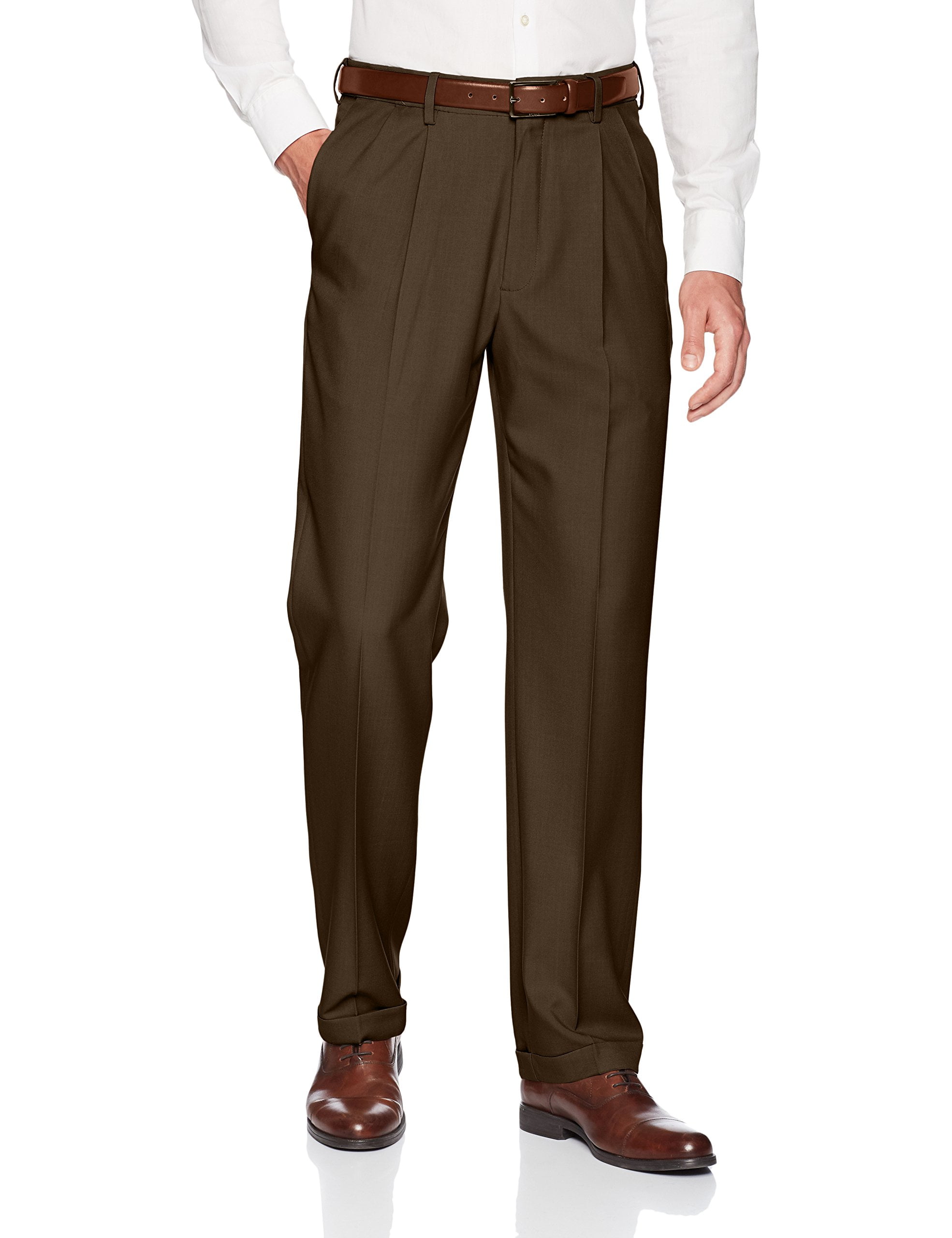 Haggar - Mens Dress Pants 40x31 Pleated Classic Fit Stretch 40 - Walmart.com - Walmart.com