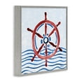 thumbnail image 3 of Stupell Industries Brushed Nautical Helm Gray Framed Giclee Art design by Paul Brent, 12 x 12, 3 of 8