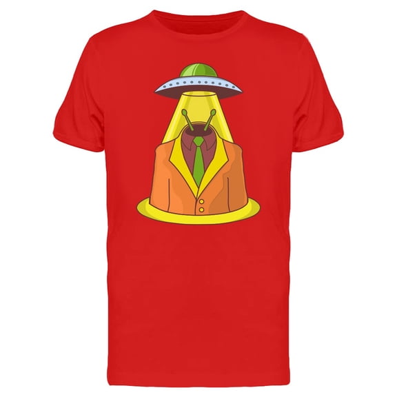 Businessman Alien Ufo Cartoon Tee Men's -Image by Shutterstock