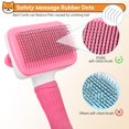 thumbnail image 6 of Dog & Cat Brush, Self Cleaning Slicker Brush for Pets, Upgraded Dog Brush for Shedding Massaging and Grooming, Removes Loose Undercoat & Portable Comb for Long Short Haired Dogs(Pink), 6 of 6