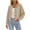 Beige, variant on Staron Cropped Cardigans for Women Casual Knit Cardigan Button Down Round Neck Long Sleeve Solid Fall Winter Sweater Tops Beige XXL