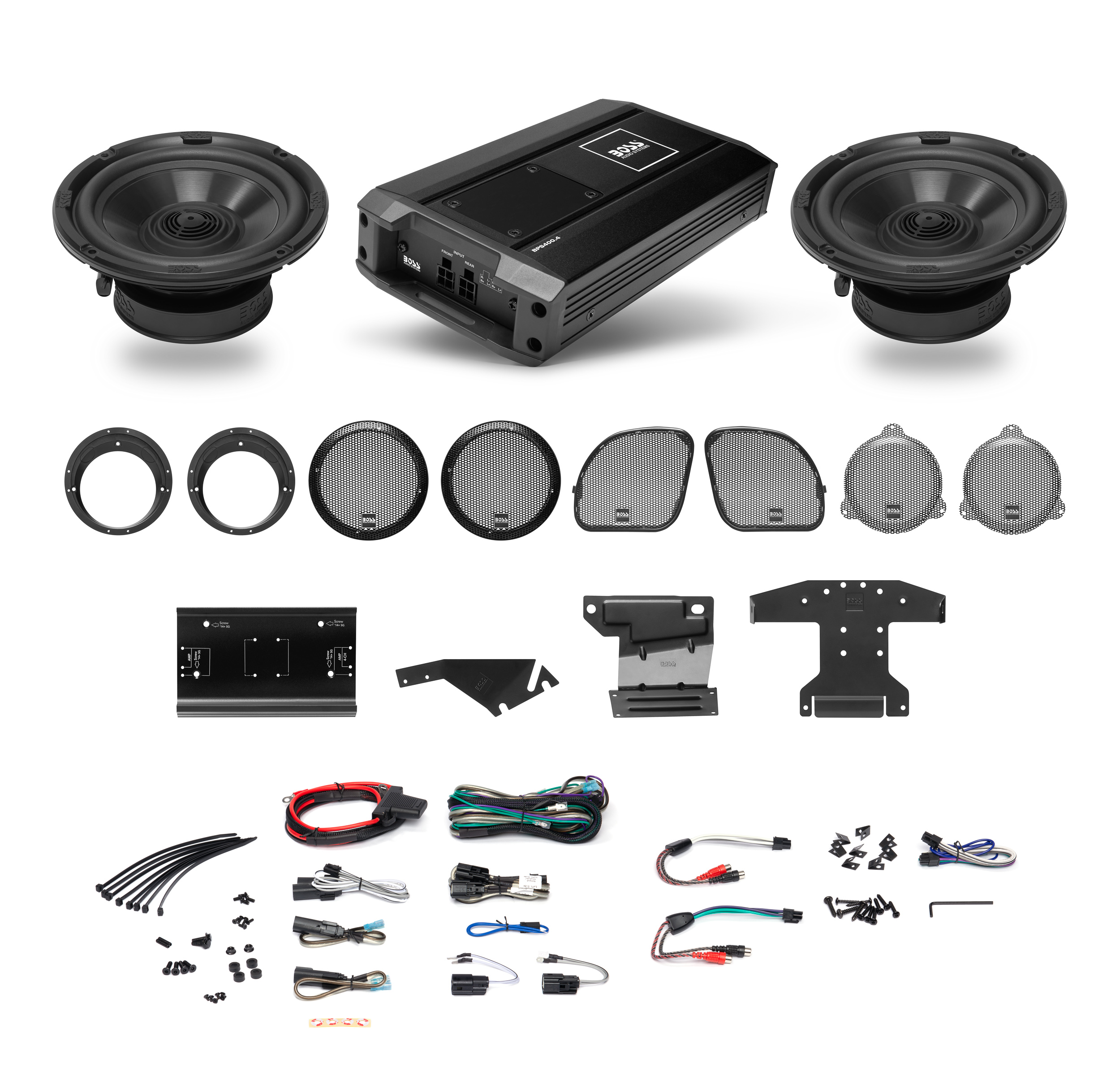 Boss Audio Systems Bhd3f Harley Davidson Bike Front Speakers 4 Channel Amplifier Kit Fits Select 1998 Road Glide And Street Glide Motorcycles 6 5 Inch Full Range Speakers Walmart Com