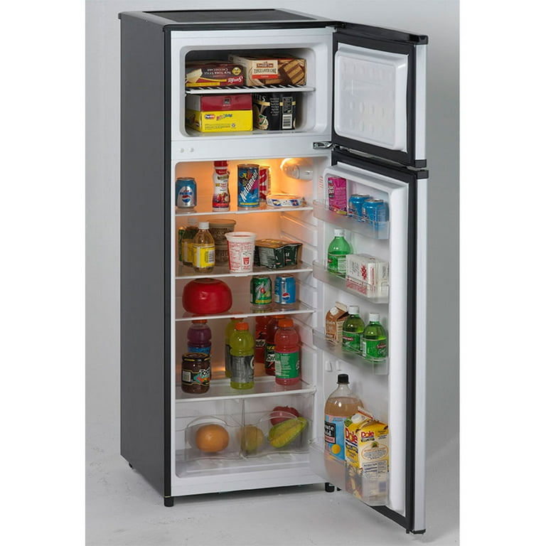 Avanti 7.4 Cu. Ft Top Freezer Apartment Refrigerator in Black Platinum