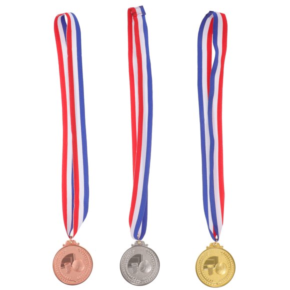 Medallas deportivas, medallas de Metal delicadas, medalla decorativa, accesorio de competición, 3 uds.