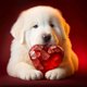 thumbnail image 1 of 5D DIY Taladro Diamante Pintura Corazón Y Perro Kit Del 30x30cm, 1 of 9