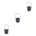 thumbnail image 2 of Transemion ABS Decorate With Lightweight Planter With Removable Strape And Wall-Mount Option Inner Layer Hollowed Out For Better Black 8.7*9.5*20.5cm 3Set, 2 of 6