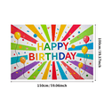 thumbnail image 3 of Colorful Radiant Happy Birthday Banner with Balloons and Confetti Background Party Decoration for Birthday Party Photography Props and Celebrations, 3 of 6