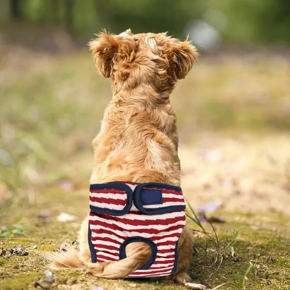 Binwennn 1pc Dog Reusable Doggy Small Doggie Pet Short Clothes With Dog Pants Puppy Outfits Doggie Dog Shorts Striped Clothing Underwear Dog Accessories Bag Saddlebag Dogs Dog Accessories Shop Linen