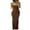 Brun, variante sur xiaxaixu Robe Longue Moulante Aguichant pour Femme, Cami, Été, Sans Manches, à Bretelles Spaghetti, Longues Robes, Décolleté, Robe de Soirée/Boîte de Nuit (Noir, Moyen)