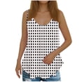 thumbnail image 2 of QUINDOS Womens Shirts Yoga White Summer Casual Fashion Printed Loose Round Neck Sleeveless Womens Tank Tops, 2 of 5