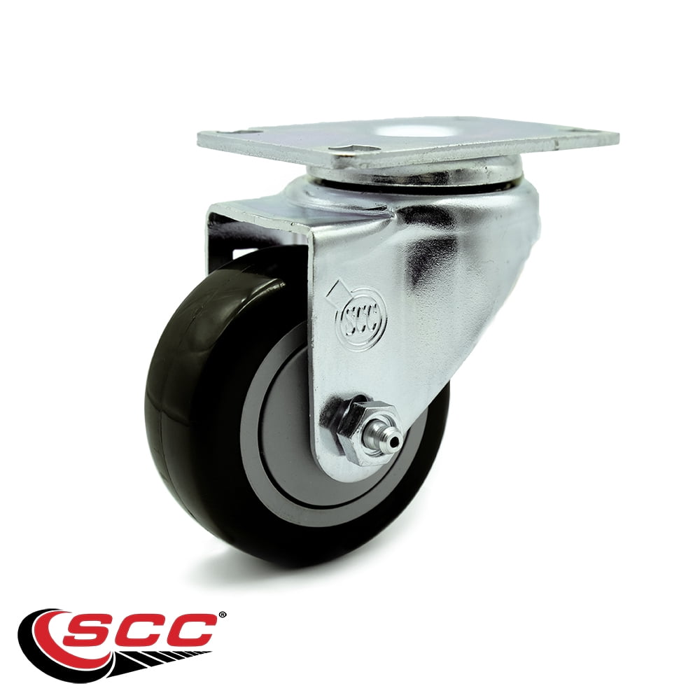 3.5 Inch Black Polyurethane Wheel Swivel Top Plate Caster Service Caster Brand