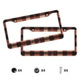 thumbnail image 4 of A Pair Of License Plate Frame Sunscreen Corrosion Resistant Rust 12.3×6.3in With Accessories Suitable For Any Car Rosybrown Buffalo Plaid Check Tartan Scotland_2, 4 of 8