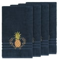thumbnail image 2 of Authentic Hotel and Spa Turkish Cotton Pineapple Embroidered Midnight Blue 4-piece Bath Towel Set, 2 of 3