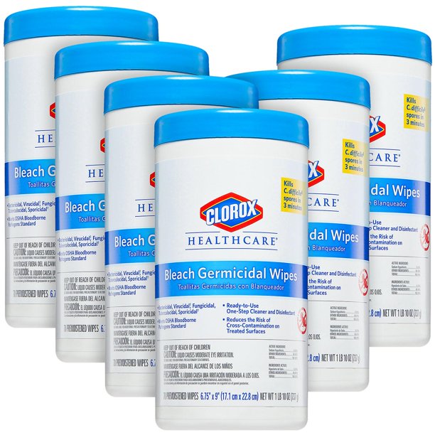 Item Clorox Healthcare Bleach Germicidal Wipes (6 Pack)