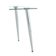 thumbnail image 7 of Tcbosik Modern Dining Table, Rectangular Table with Tempered Glass Top & Metal Legs, Simplistic Kitchen Table, Versatile Table for Home Office, 47.24"L x 27.55"W x 30.11"H, Silver, 7 of 7