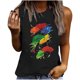 thumbnail image 1 of Camiseta holgada sin mangas con cuello redondo y estampado de flores informales de verano para mujer Pompotops  lopia994180, 1 of 5