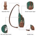 thumbnail image 4 of Mochila Telena, bandolera de piel, color verde, 4 of 8