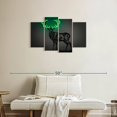 thumbnail image 2 of Elephant Stock Glowing Deer Wall Art - Horizontal Multi Panel Canvas - Living Room Wall Decor - Animal Multi Panel - Gray And Teal Decor By Octavian Mielu - 36" x 22", 2 of 4