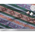 thumbnail image 2 of Soimoi Poly Georgette Fabric Stripe,Paisley & Moroccan Kaleidoscope Fabric Prints By Yard 52 Inch Wide, 2 of 3