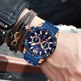 thumbnail image 2 of Men Watches Unique Casual Wrist Watches (Chronograph/Waterproof/Luminous/Calendar/24 Hours) Silicon Band Fashion Watches for Men, 2 of 6