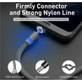 thumbnail image 5 of USB Magnetic Universal Charging Cable, High Quality Nylon Bend Free Magnetic Cable For Apple, Samsung, Android - Black (2 Pack), New, 5 of 16