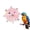 01 Pink, variant on NCQ Bird Toys for Parrots - Spinning Wheel Chew Toy with Rotating Plastic Spinner, Enrichment Puzzle Cage Activity for Parakeets, Conures & Cockatiels