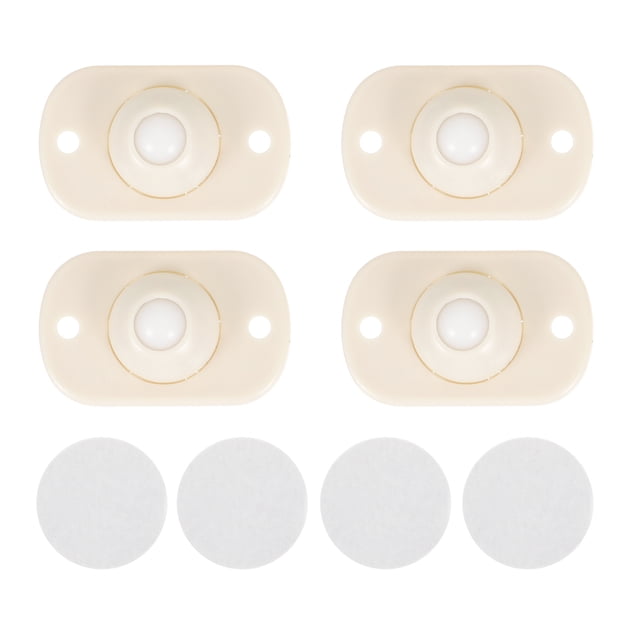 Miangastore Universal Bottom Wheels Storage Box 8Pcs 1.77 x 1.10 x 0.59 Inch