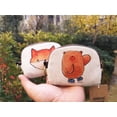 thumbnail image 3 of Monedero de algodón y lino con estampado de dibujos animados, monedero corto, monedero de tela, bolso para mujer, 3 of 4