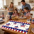 thumbnail image 5 of Placemat, Independence Day Linen Placemats 17.7x11.8in Patriotic, Red White Blue Stars Stripes, Washable Heat Resistant Table Mats For July 4th Party Dinner Home 45x30cm, 5 of 6