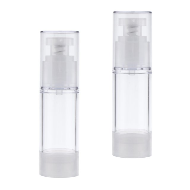 2x botella de bomba vacía, contenedores de loción, botella de crema de maquillaje facial para manos 30ml jinwen Botella vacía de la loción sin aire